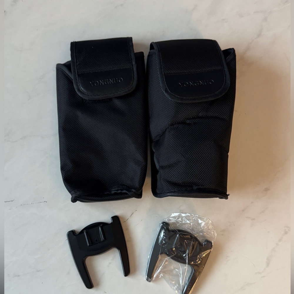 Yongnuo flash cases (TWO) with flash mounts